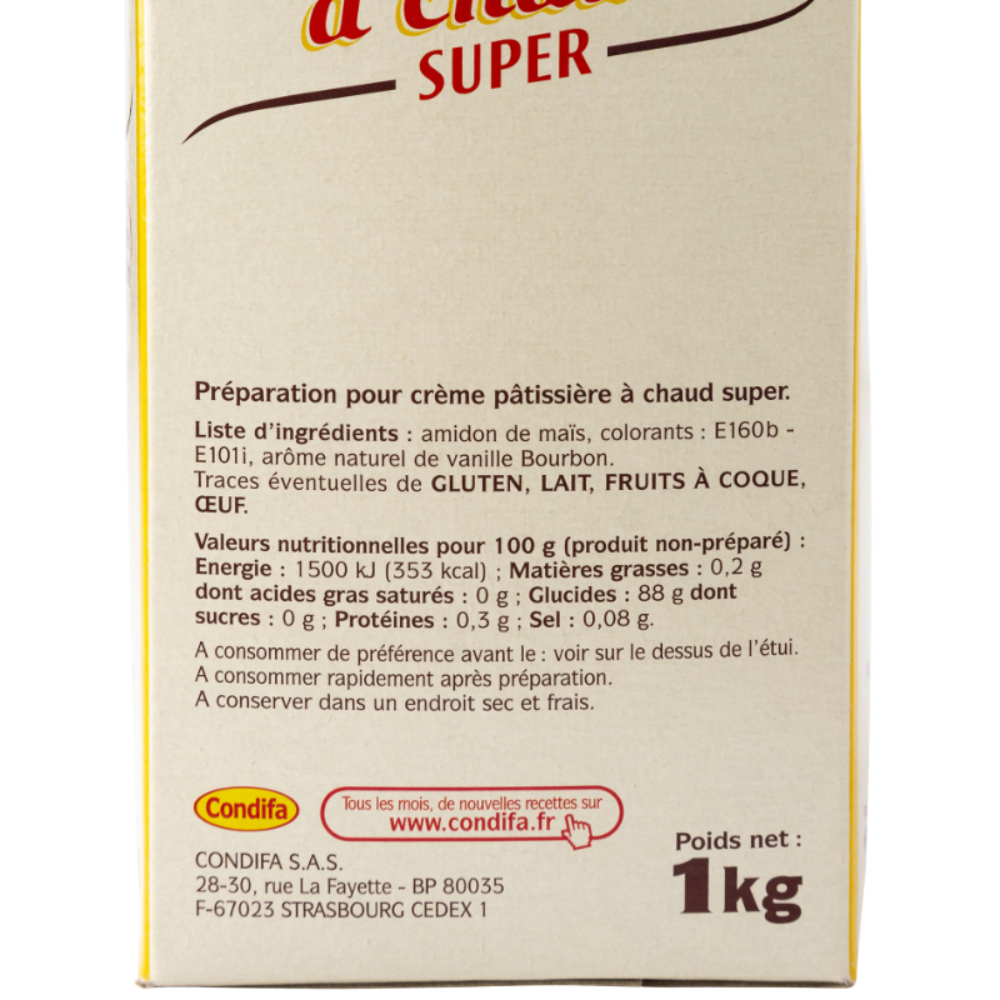 Ancel Creme Patissiere Dry Mix 1kg Ingredients