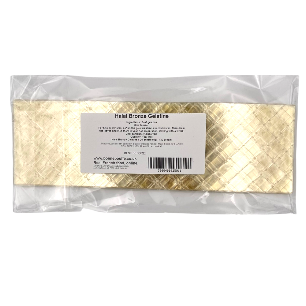 Sainte Lucie Halal Bronze Gelatine Leaves x 20 · BonneBouffe