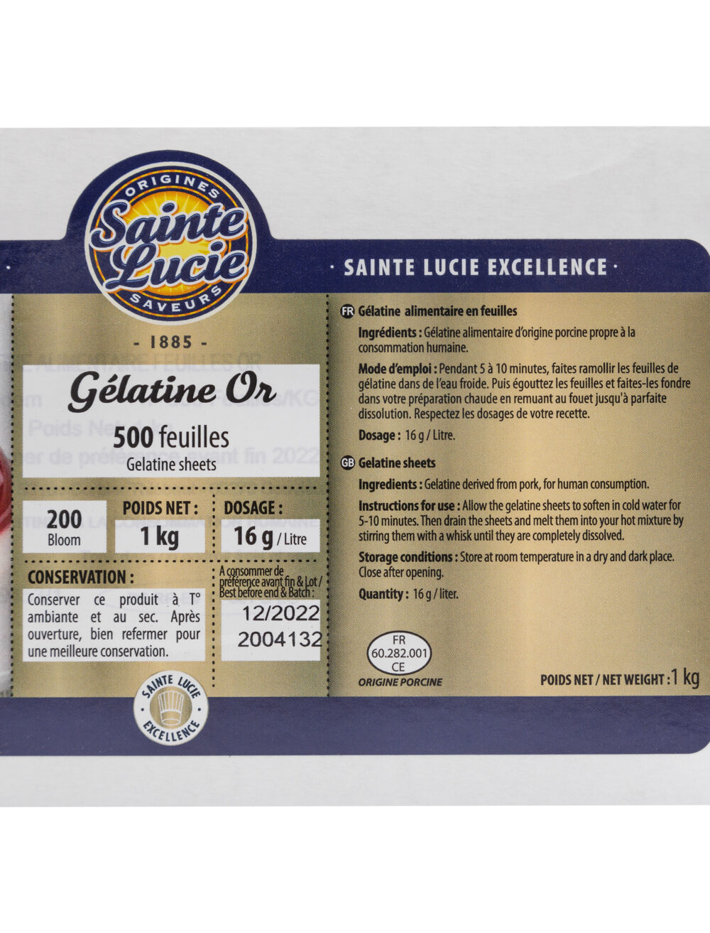 Sainte Lucie Gold Gelatine Leaves x 20 sheets - Image 2