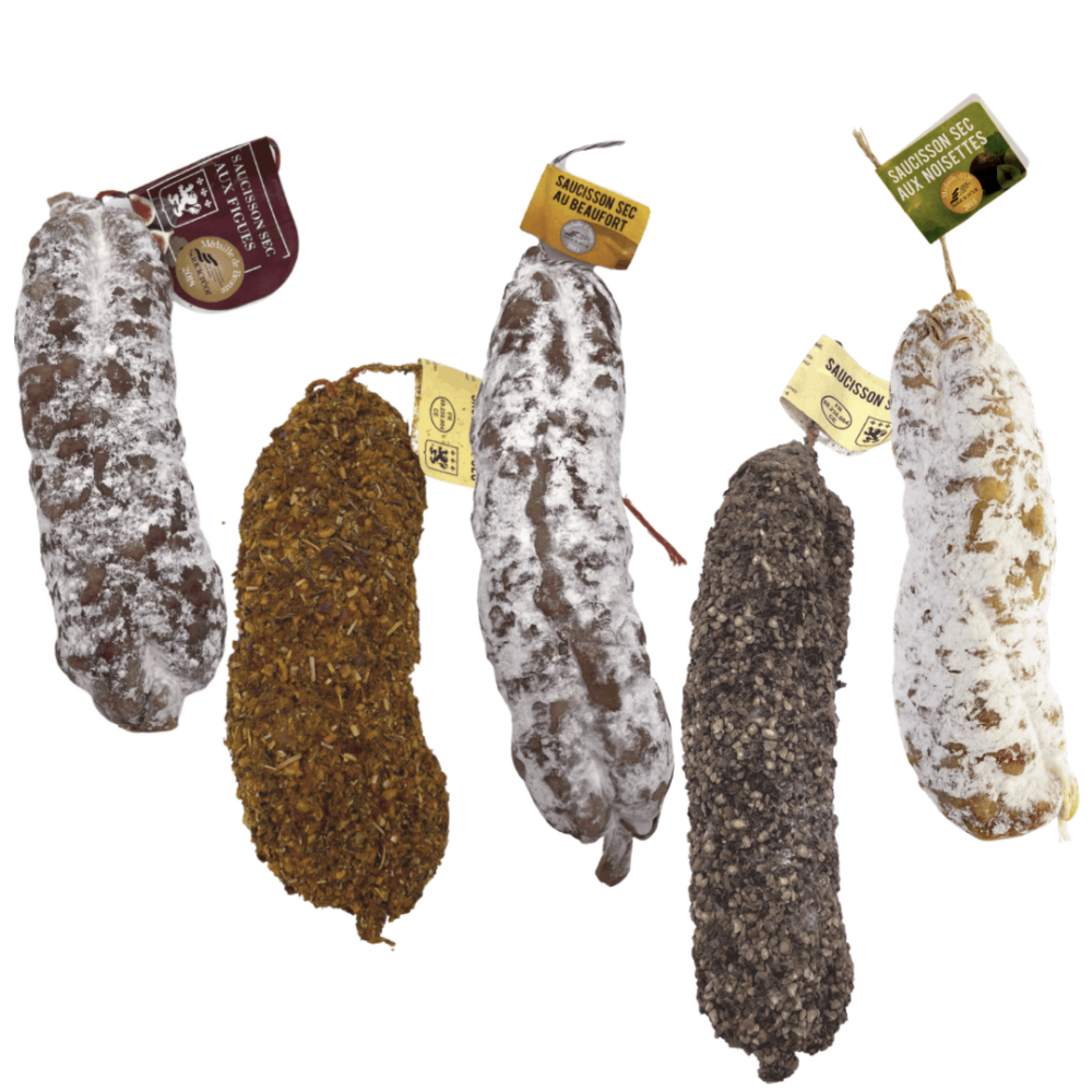Saucisson Tasting Selection x 5 - Fig, Beaufort, Provencal, Hazelnut and Black Pepper