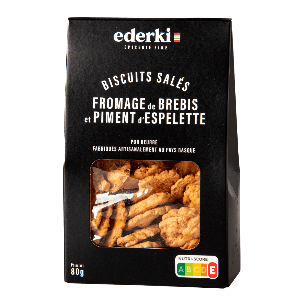 Ederki Sheep's Cheese and Piment d'Espelette Biscuits 80g