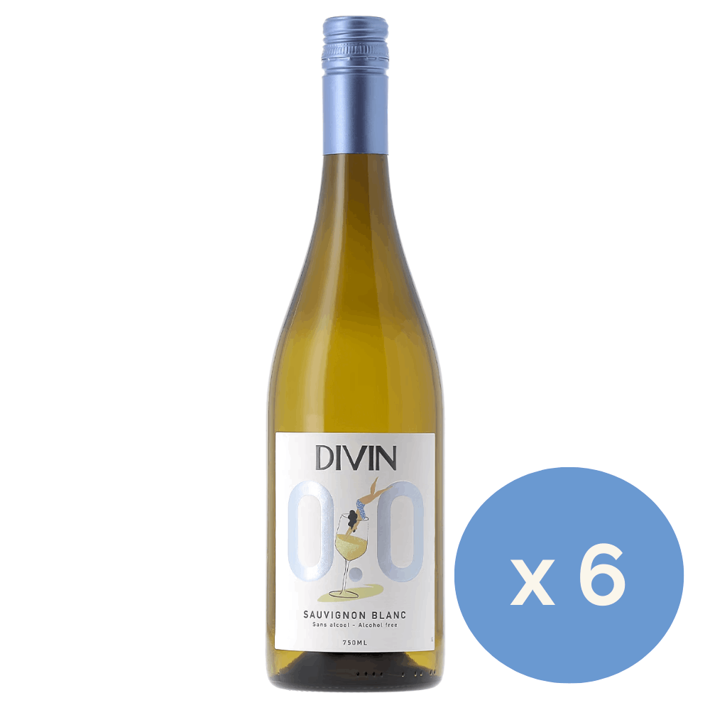 Divin Non-Alcoholic White Wine Sauvignon Blanc 0.0% ABV 75cl x 6