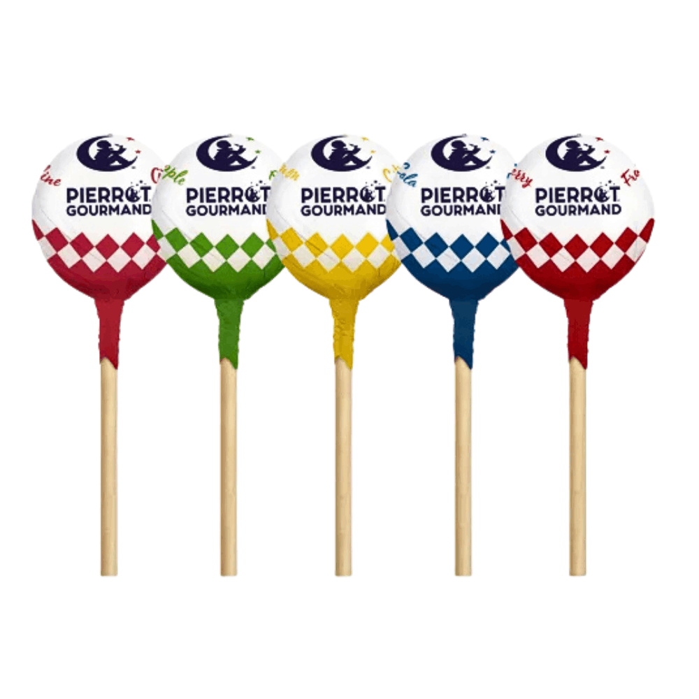 Pierrot Gourmand Round Cola & Fruits Lollipops x 25 - Image 2