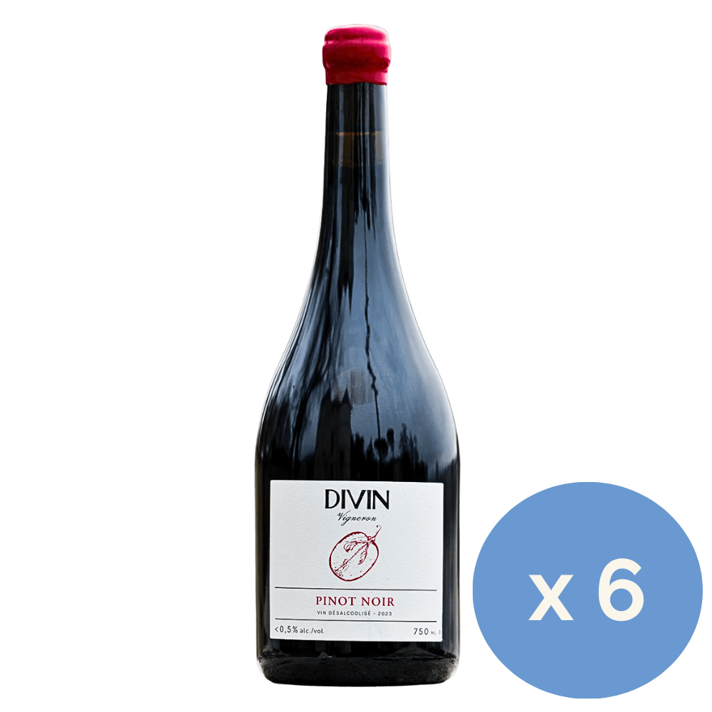 Divin Vigneron Low-Alcohol Pinot Noir 0.5% ABV 75cl x 6