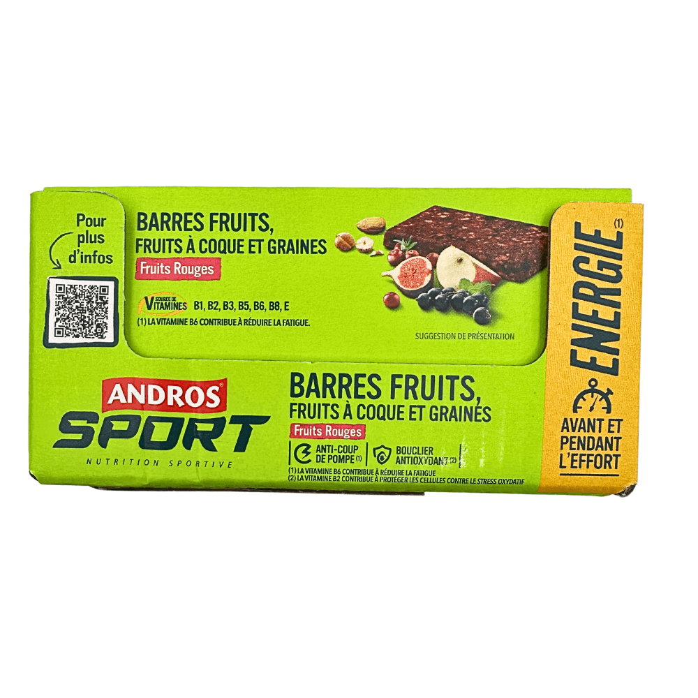 Andros Red Fruits & Seeds Energy Bars 40g x 16 - Image 5