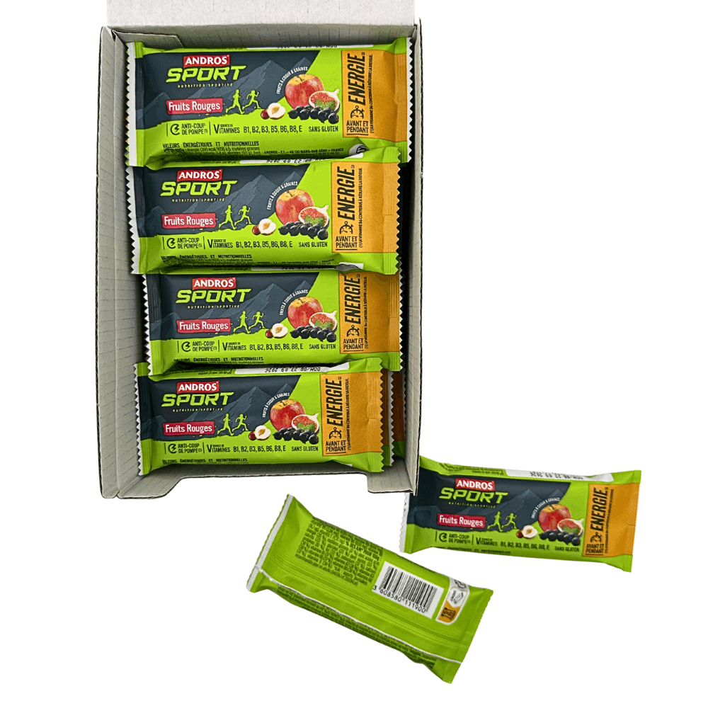 Andros Red Fruits & Seeds Energy Bars 40g x 16 - Image 2
