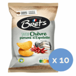 Brets Goat Cheese and Espelette Chilli Crisps 125g x 10
