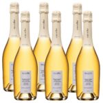 Six bottles of Alain Milliat sparkling Chardonnay grape juice Blanc de Blancs 75cl