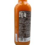 Back view of a 330 ml bottle of Alain Milliat Bergeron Apricot Nectar, showing the nutrition facts panel and product information on a white background.