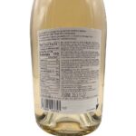 Back view of a 750 ml bottle of Alain Milliat Sparkling Pinot Noir Juice, showing the nutrition facts panel, ingredients, and product information on a white background.