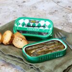 Ferrigno Anchovy Fillets in Olive Oil 69g served with toasted bread