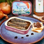 Ferrigno Sardines in Onion Confit 115g served with onion confit on toast