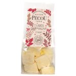 Bag of Maison Pécou Lemon Marshmallow Cubes (80 g) with soft handcrafted lemon-flavoured marshmallows dusted with icing sugar.