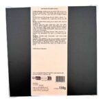Back view of the 130g Tentation Agrumes assortment showing ingredients, allergens, nutritional values, storage instructions, barcode and importer information.
